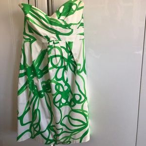 David Meister Strapless Midi Dress